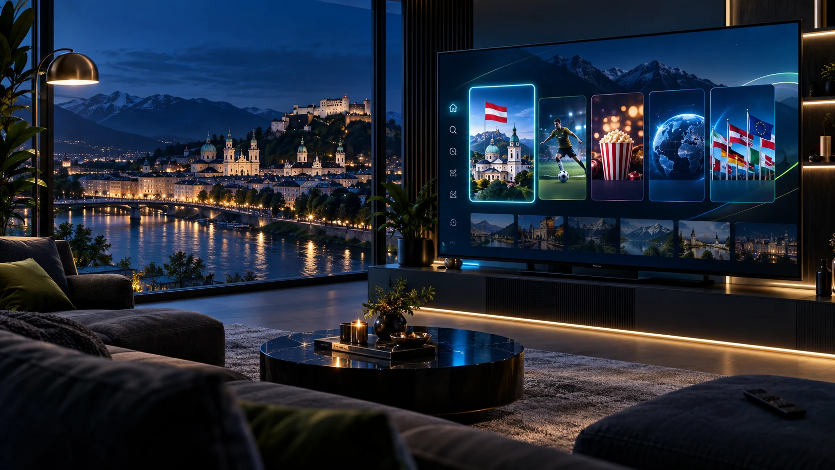 IPTV Senderliste Österreich auf Smart TV mit österreichischen und internationalen Kategorien
